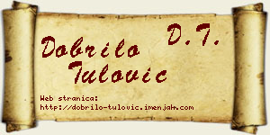 Dobrilo Tulović vizit kartica